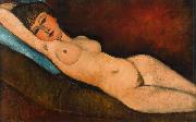 Amedeo Modigliani, Reclining Nude on a Blue Cushion (mk39)
